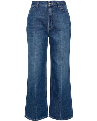 Rodebjer Gerade Cropped-Jeans - Blau