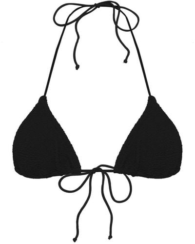 Mc2 Saint Barth Leah Crinkled Bikini Top - Black
