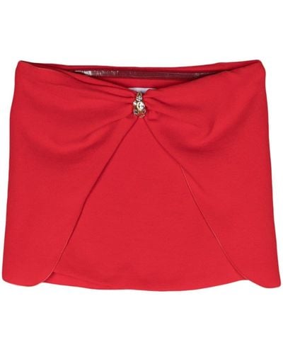 Blumarine Low-rise Crepe Miniskirt - Red