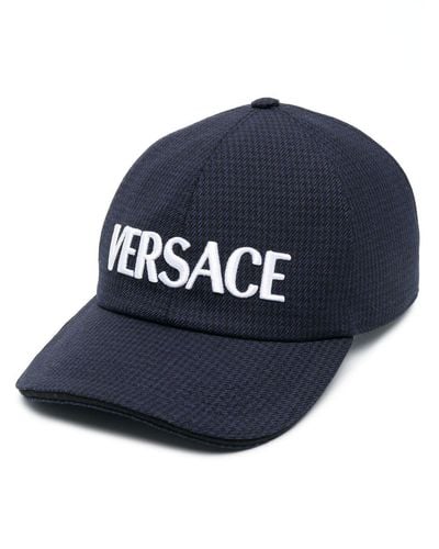 Versace ロゴ キャップ - ブルー