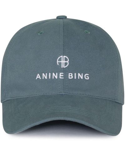 Anine Bing Honkbalpet Met Geborduurd Logo - Blauw