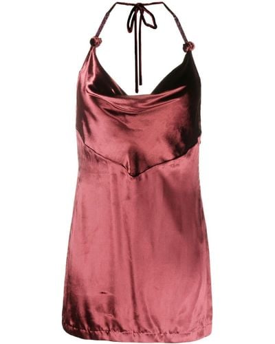 Cult Gaia Sandry Fluwelen Mini-jurk - Rood