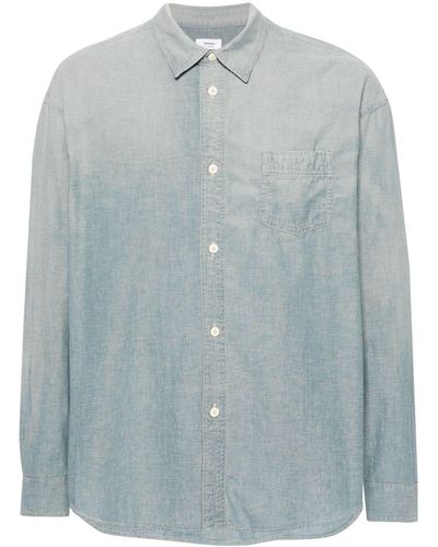 Visvim Straight-collar Chambray Shirt - Blue