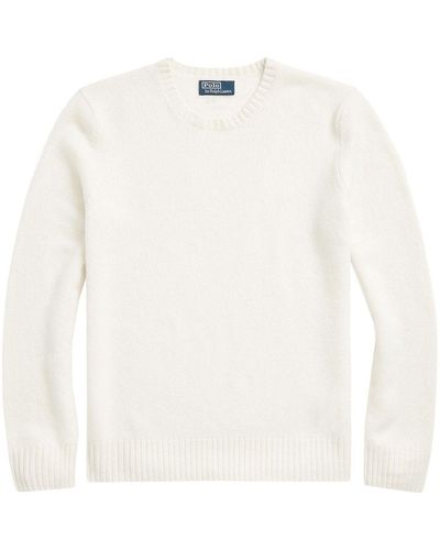 Polo Ralph Lauren Pull en coton à bords nervurés - Blanc