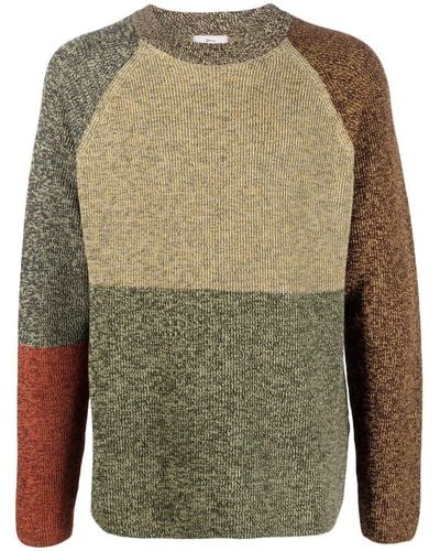 Woolrich Colour-block Ribbed-knit Sweater - Green