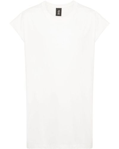 Thom Krom Ärmelloses T-Shirt mit ausgefransten Kanten - Weiß