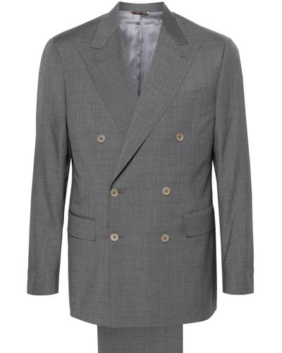 Canali Capri Double-breasted Suit - Grey