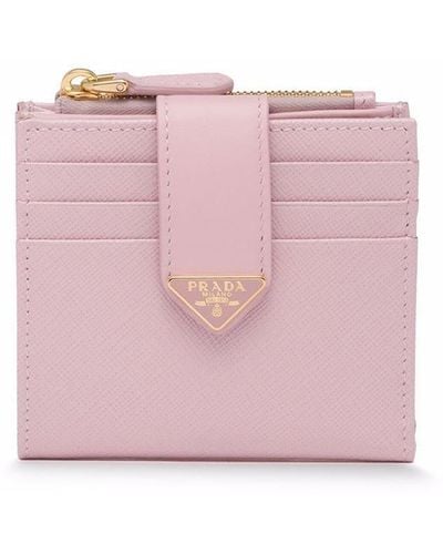 Prada Saffiano Leather Wallet - Pink