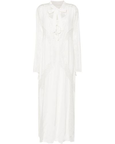 P.A.R.O.S.H. Ram Maxi Dress - White