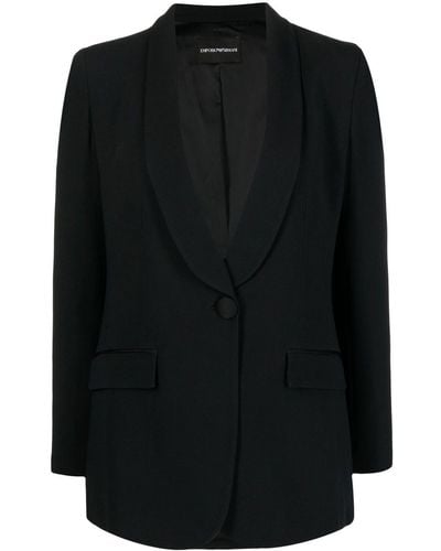 Emporio Armani Tailored Single-breasted Blazer - Black