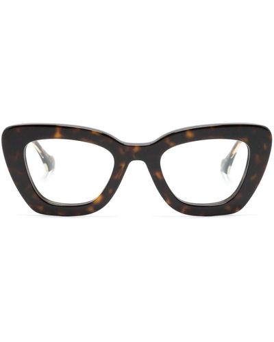 Gucci Cat-Eye-Sonnenbrille mit GG - Braun