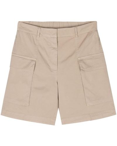 Peserico Mid-rise Cargo Shorts - Natural
