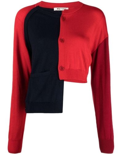 Ports 1961 Color Block Multi-layer Cardigan - Red