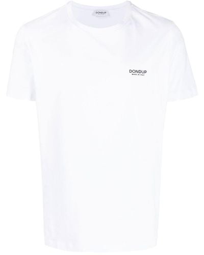 Dondup T-shirt à logo poitrine imprimé - Blanc