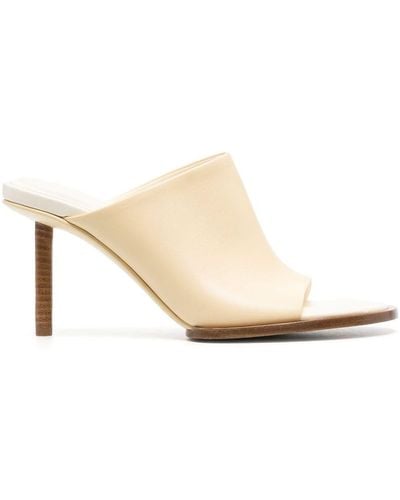 Jacquemus Les Mules Rond Carré レザーミュール - ホワイト