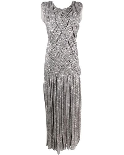 Atu Body Couture Emotional Braided Maxi Dress - Gray