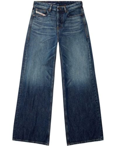 DIESEL D-Sire 1996 low-rise wide-leg jeans - Blu
