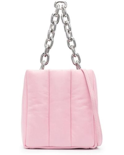 Stand Studio Quilted Leather Tote Bag - Pink