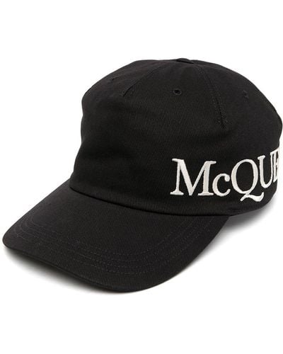 Alexander McQueen Casquette De Baseball Avec Logo Surdimensionné Coton Noir