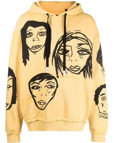 Haculla Hoodie mit They're Watching-Print - Natur