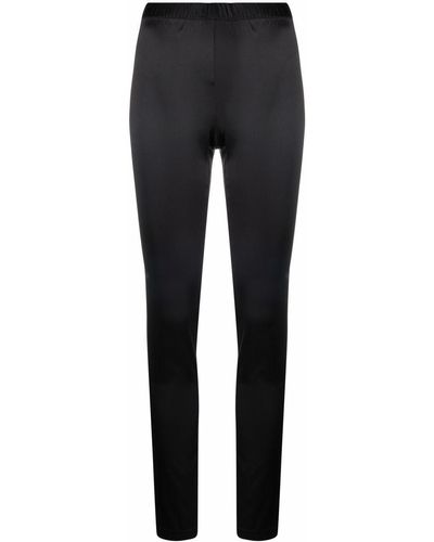 Carine Gilson High-waist Silk-jersey leggings - Black