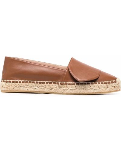 N°21 Leather Flat Espadrilles - Brown