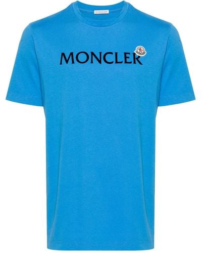 Moncler フロックロゴ Tシャツ - ブルー
