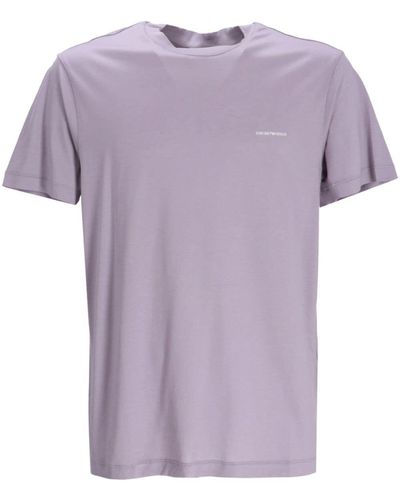 Emporio Armani T-shirt à logo imprimé - Violet