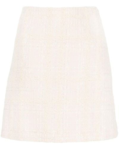 Giambattista Valli Tweed Mini Skirt - Natural
