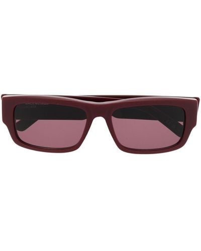 Balenciaga Rectangle-frame Sunglasses - Red