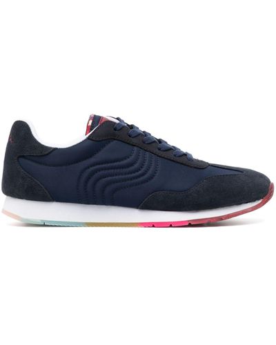 Paul Smith Domino Swirl-embroidered Sneakers - Blue