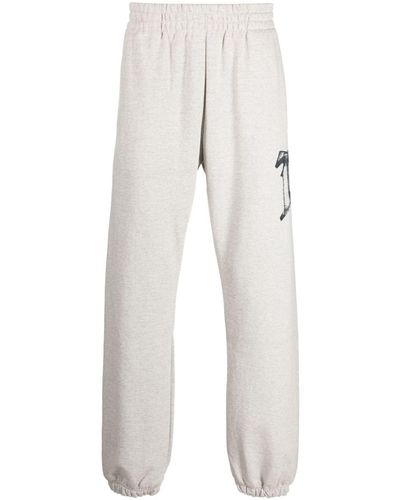 MISBHV Pantalones de chándal con logo - Blanco