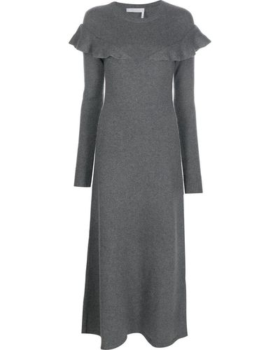 Chloé Kleid mit Rüschen - Grau