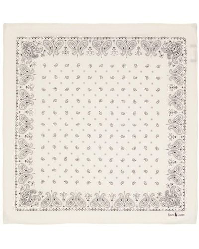 Polo Ralph Lauren Paisley-print Cotton Scarf - Natural
