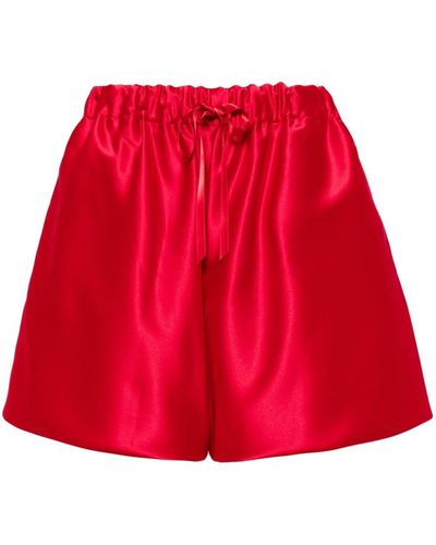 Simone Rocha Pantalones cortos Lady Boxer con cordones - Rojo