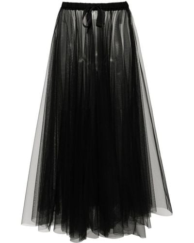 Forte Forte Chic Tulle Skirt With Jersey Coulotte - Black