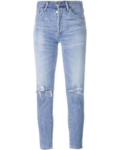 Citizens of Humanity Distressed Skinny Jeans - Blauw