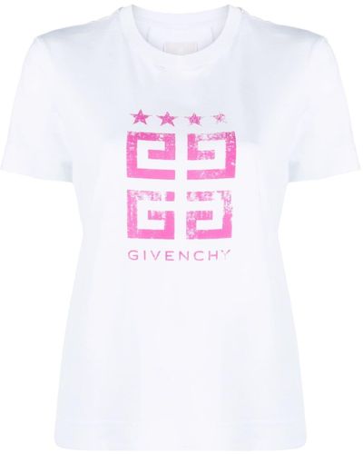 Givenchy Camiseta 4G con estampado de estrellas - Rosa