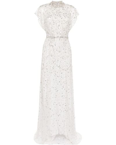 Jenny Packham Crystal Drop Gown - White