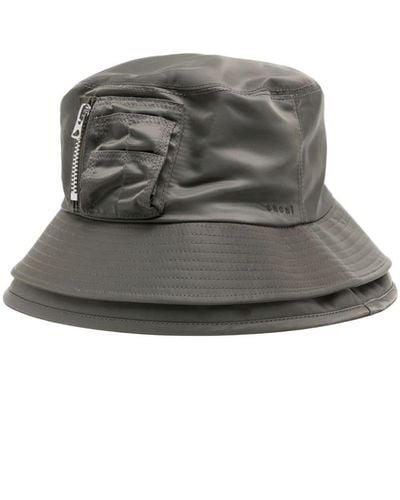 Sacai Layered Bucket Hat - Grey