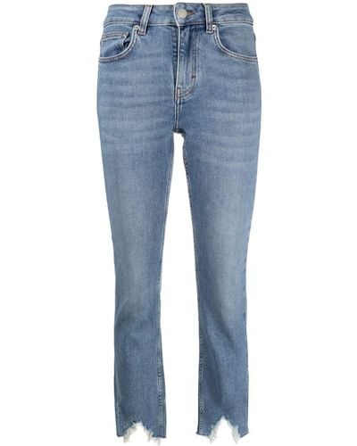 Maje Jeans crop con effetto vissuto - Blu