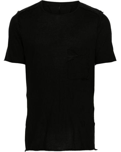 Masnada T-shirt en coton à effet usé - Noir