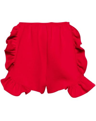 Ioana Ciolacu Peony ruffled jersey shorts - Rouge