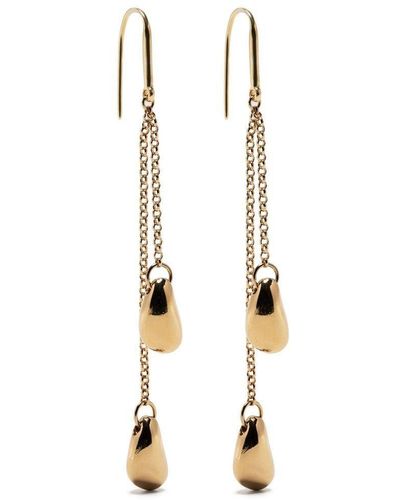Isabel Marant Asymmetric Drop Earrings - Metallic