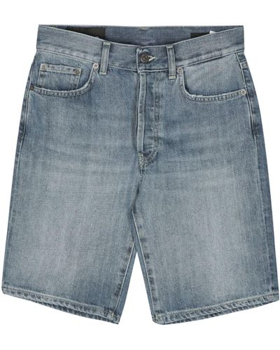 Dondup Dade Logo-patch Denim Shorts - Blue