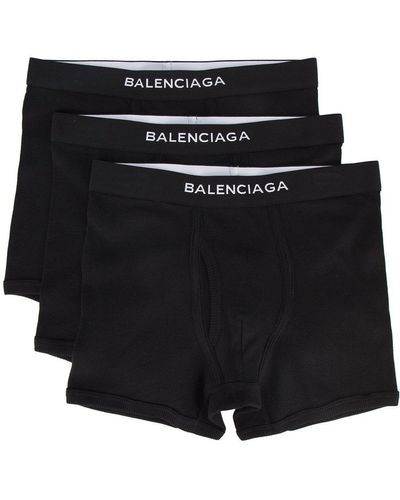 Balenciaga Black Three Piece Boxer Set - Zwart