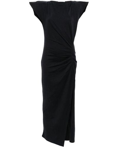 Isabel Marant Nadela Pleated Midi Dress - Black
