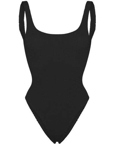 Mc2 Saint Barth Lora Logo-patch Swimsuit - Black