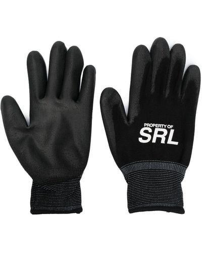 Neighborhood X SRL lot de gants à logo imprimé - Noir
