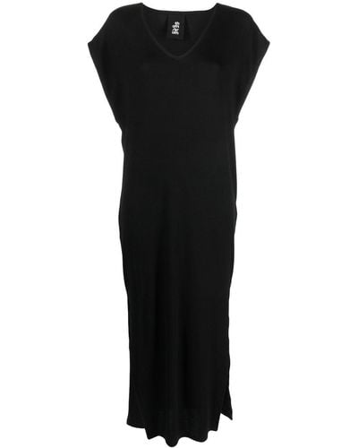 Thom Krom V-neck Midi Dress - Black
